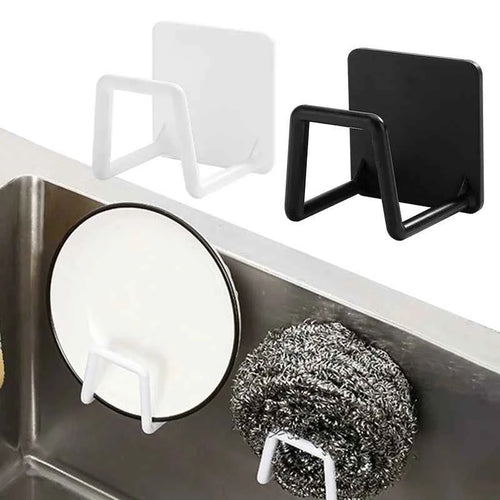 1-6PCS Kitchen Organizer Sponger Holder Punch-free Sink Drain Sponge Holder Wire Ball Rag Brush Organizer Wall Hook Kitchen Tool