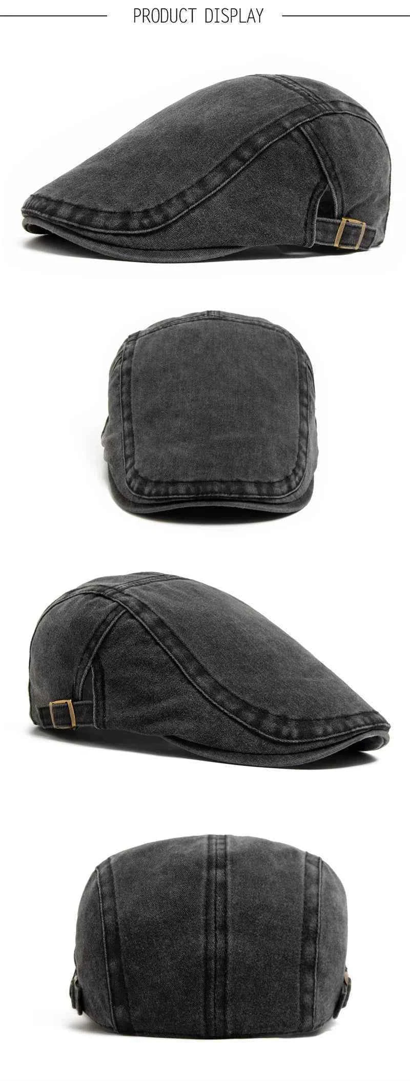 Spring Summer Vintage Cotton Beret Men Women Fashion Flat Visor Cap Casual Berets Retro Newsboy Hat Unisex Adjustable Sun Hats