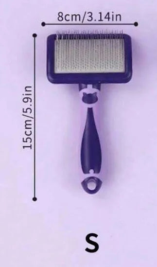 Purple S Color Dog Grooming Brush for Shedding and Detangling