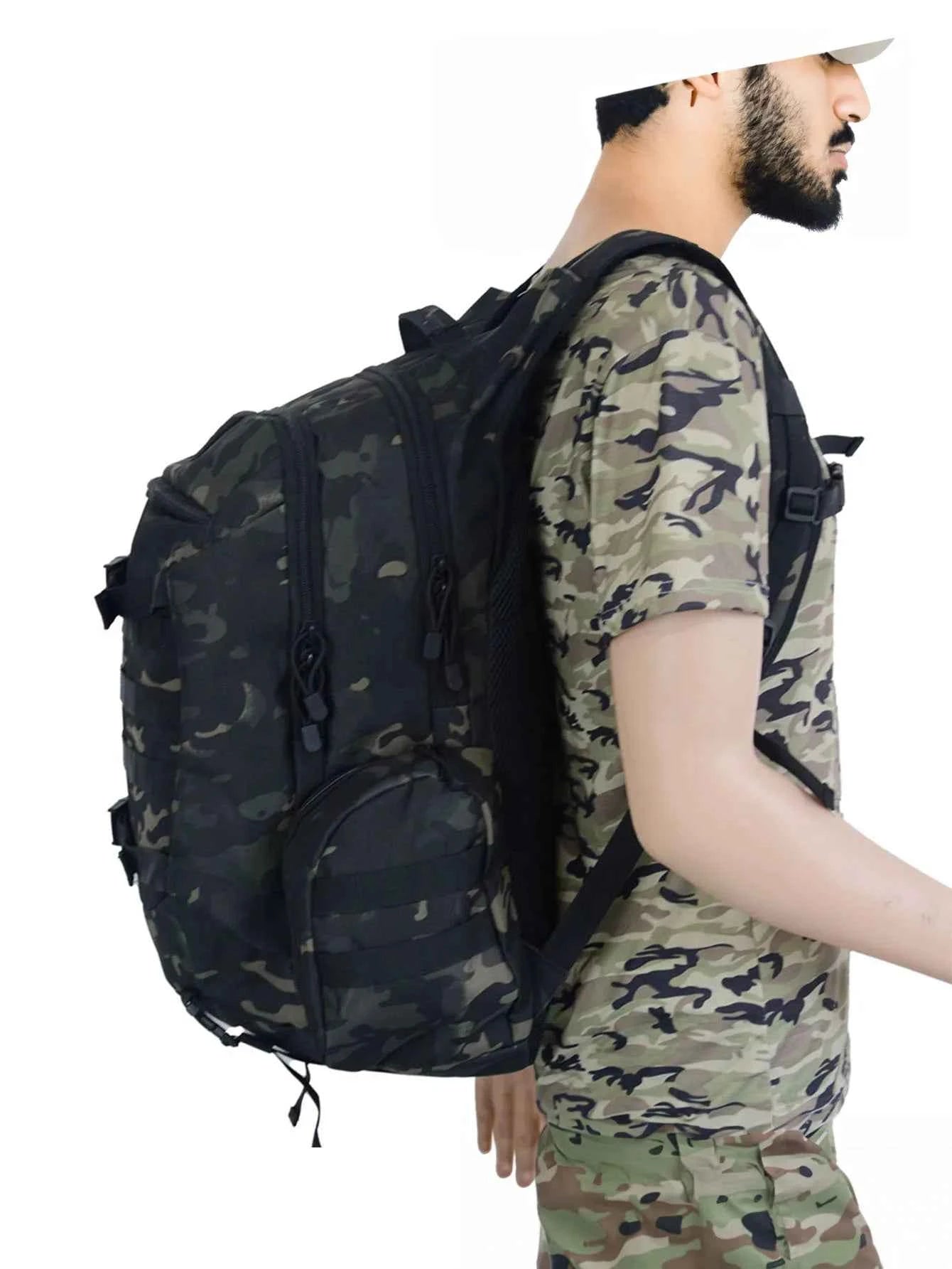 45L Waterproof Fishing Hunting Backpack Outdoor Rucksacks Tactical Sports Camping Hiking Trekking Bags