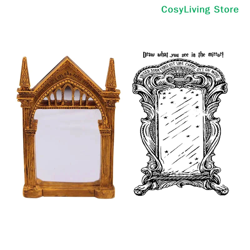Standing Bookshelf Mirror of Erised Decor Wizarding Witchy Magical Objects Home Decor Fantasy Gift Wizard & Witch Themed Rooms