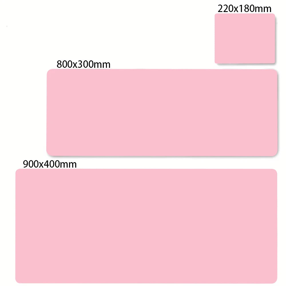 Pure Black Mousepad Large Gaming Solid Color Mouse Pad Natural Rubber Waterproof Keyboard Big Mouse Mat Anti-slip Keyboard Mat