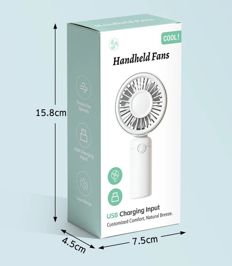 New Mini Fan Portable Mini USB Rechargeable Quiet Fans Table Makeup Eyelash Cooler Kids Outdoor Office Travel Air Cooler Fan