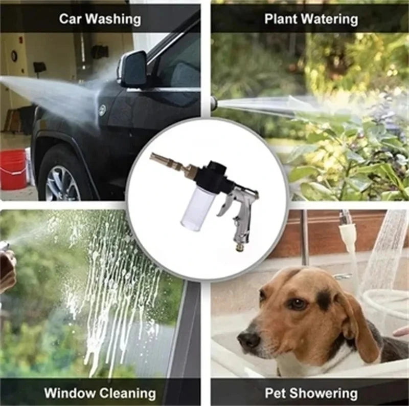 High Foam Pressure Spray Water Gun Washing Garden Watering Hose Nozzle Sprinkler Car Cleaning Wash Tool Kits Auto Washer Guns ﻿