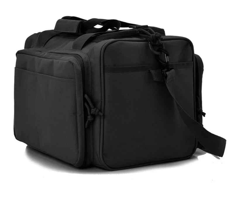 Gun Range Storage Bag Molle System Outdoor Hunting Accessory Nylon Gun Tactical Case Bags Pistol Tool Shoulder Pack Sniper Black