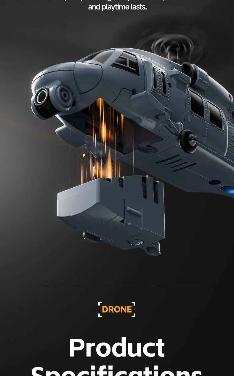 8K HD Camera RC Helicopter With LCD Screen Optical Flow Positioning One Key Takeoff WIFI FPV RC Airplane Single-Rotor Flybarless