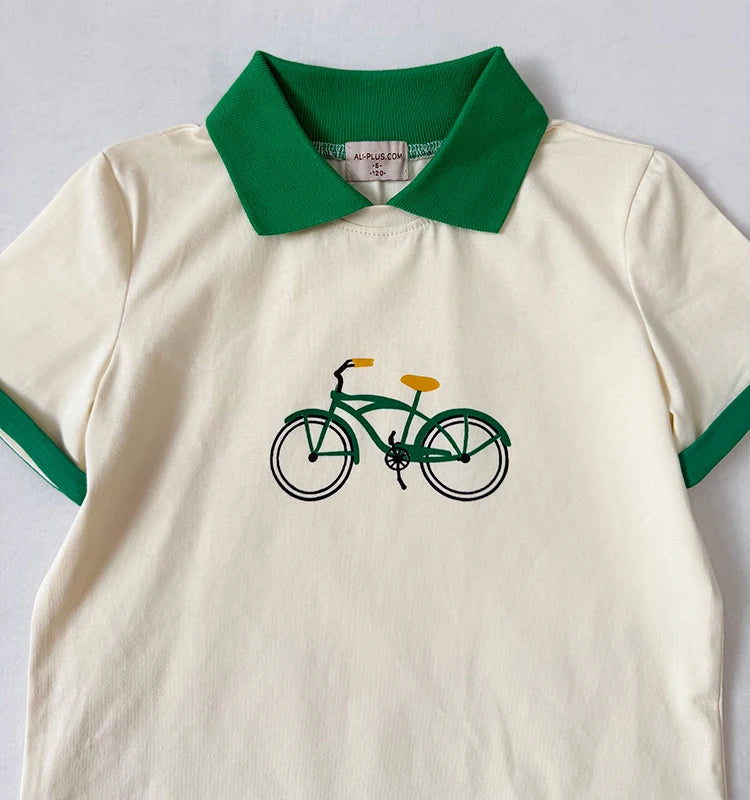 Ali Plus SS26 Printed Bike collection Family Matches Clothes boys girls baby