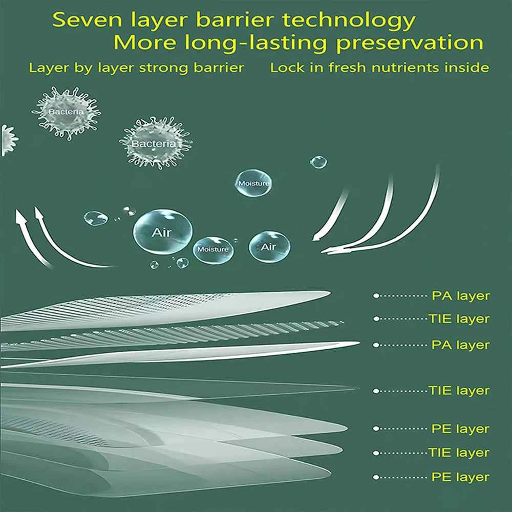 1 Rolls Vacuum Bags For Food, 500cm Per Roll,Reusable, BPA-free,Food Vacuum Sealer Bags For Vac Storage Meal Prep Sous Vide