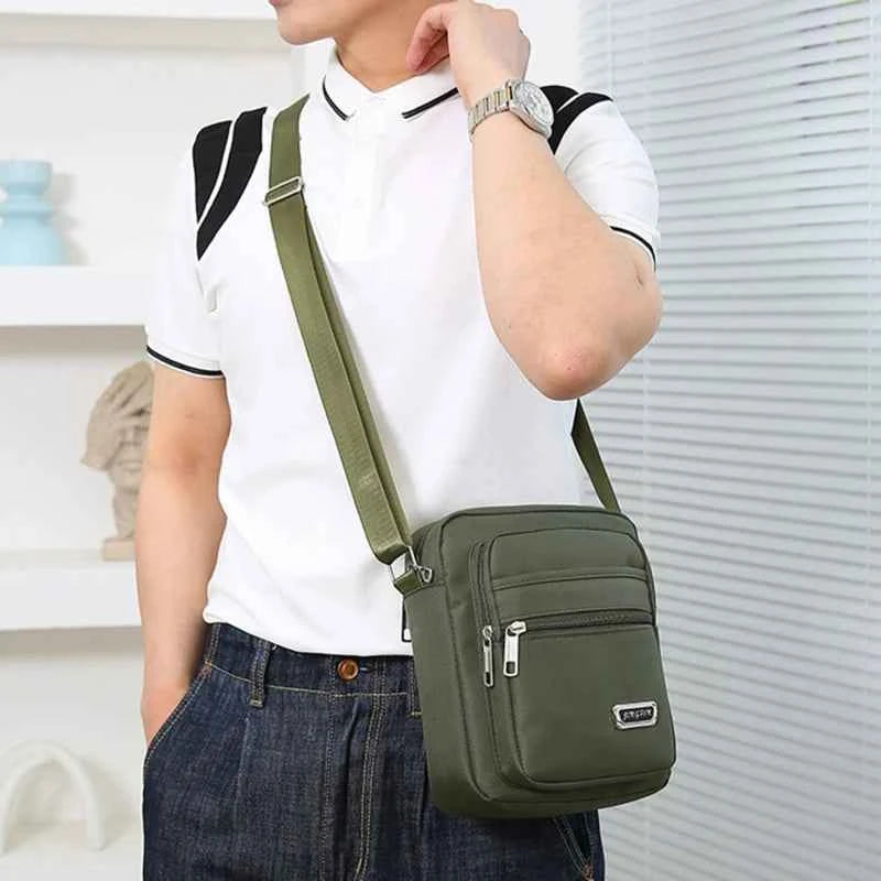 Brand New Men Crossbody Bags Male Nylon Shoulder Bags Boy Messenger Bags Man Handbags for Travel Casual Large Satchel Grey