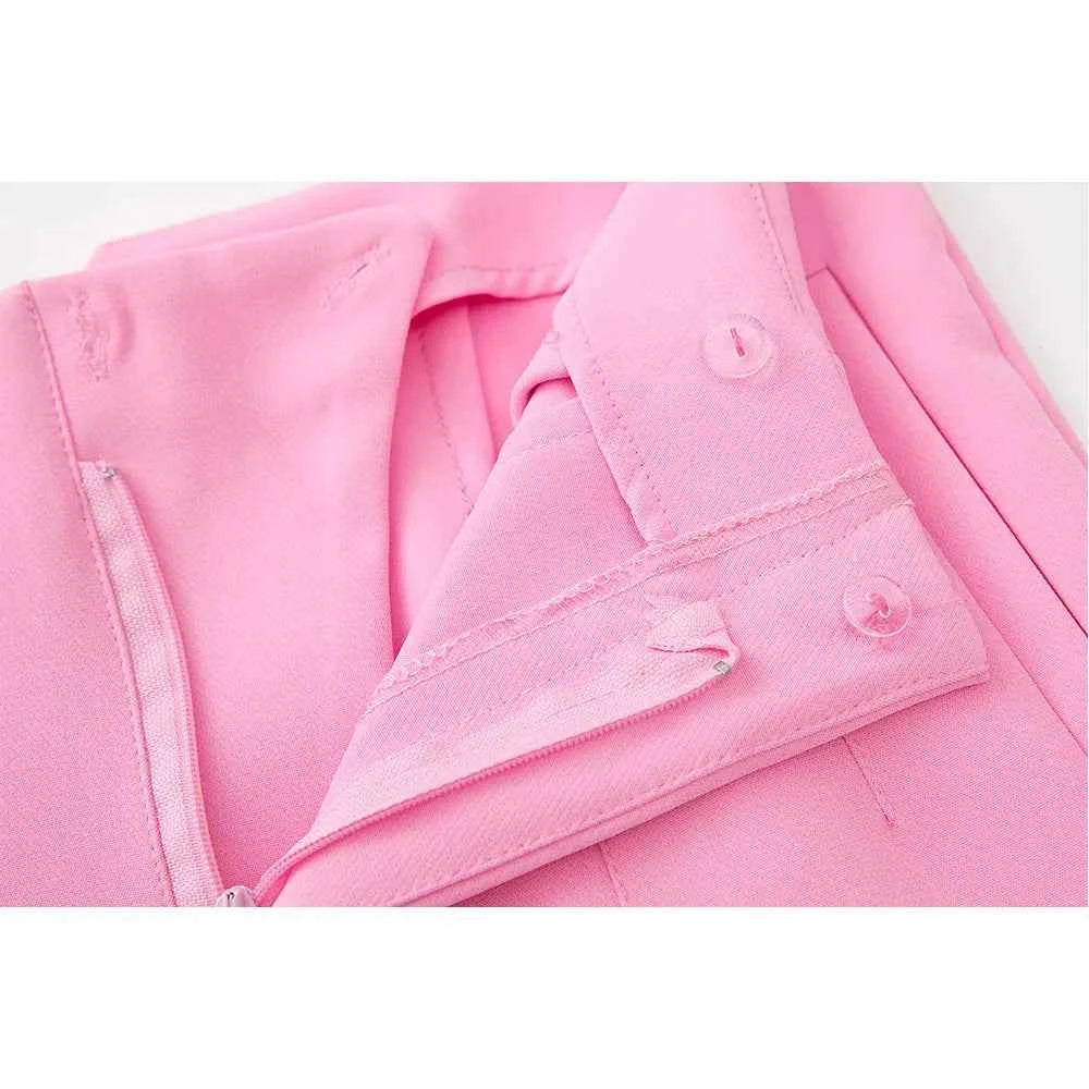 DUOPERI Women Fashion Solid Basic High Waist Trousers Chic Female Office Lady Casual Business Workwear Long Pant