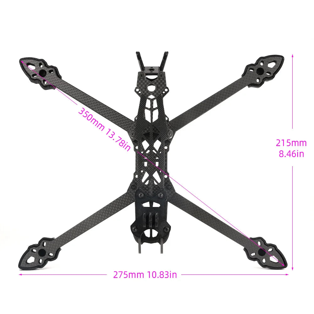 Mark4 7inch 295mm with 5mm Arm Quadcopter Frame 3K Carbon Fiber 7" FPV Freestyle RC Racing Drone with Print Parts for DIY FPV