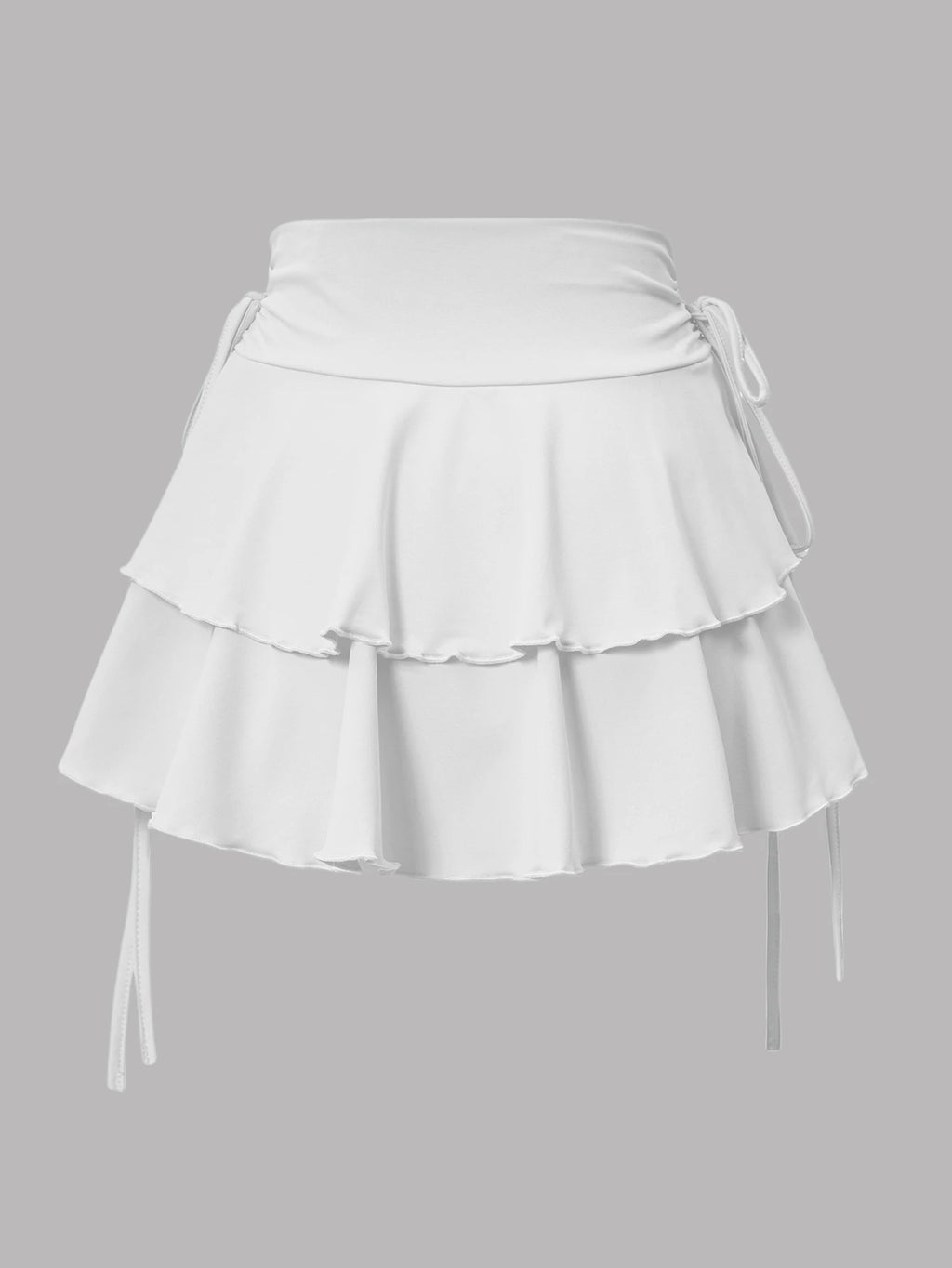 2025 New Solid Color Skirt Women Summer Fashion Outdoor Versatile High Waist Slim Fit Elastic Waist Sexy Mini Short Skirt 2Piece