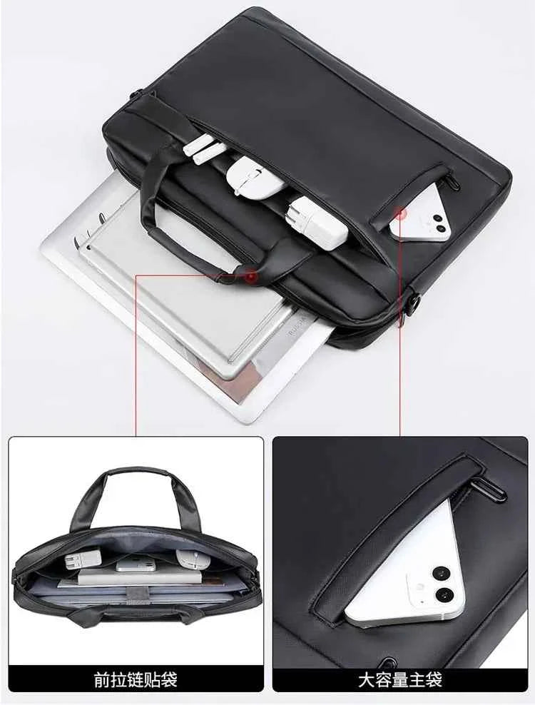 Men Briefcase Bag High Quality Business Famous Brand PU Leather Shoulder Messenger Bags Office Handbags 14 inch Laptop bag bolso