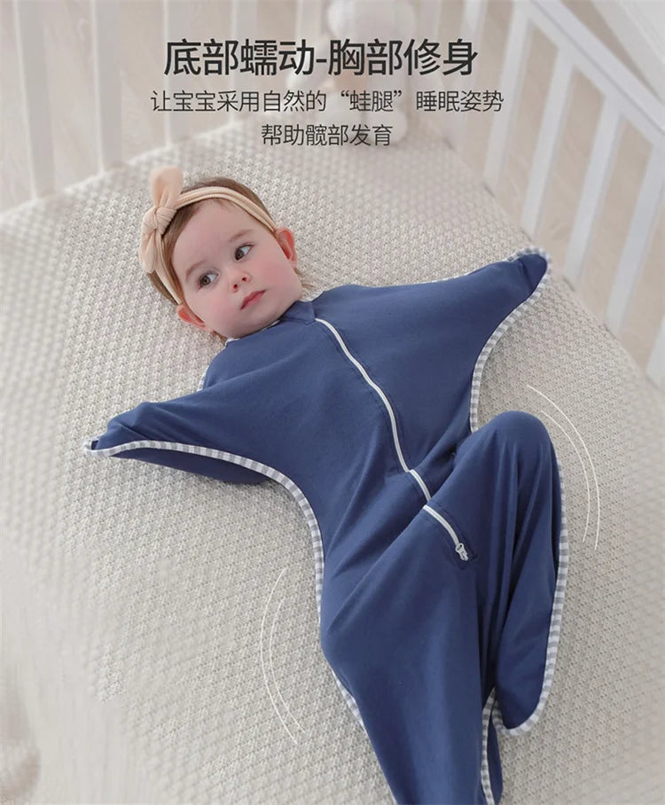 Insular Newborn Baby Girl Boy Anti-Startle Sleeping Bag Cotton Baby Wrap Receiving Swaddling Blanket Infant Sleepsacks