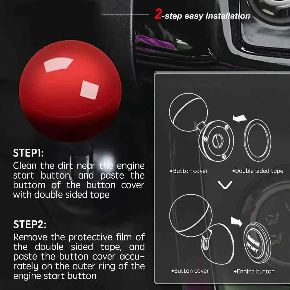 Decoration Car Start Button Joystick Push to Start Buttons Durable Car Ignition Button Protector Auto Engine Start Stop Joystick