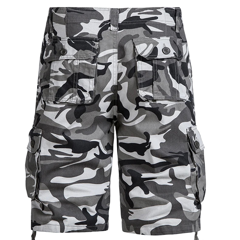 Tactical Cargo Shorts Men Camo Joggers Shorts Casual Outdoor Sports Half Pants Pocket Cotton Breathable Cargo Shorts