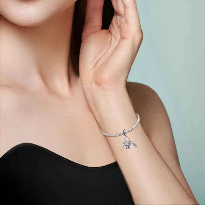 Original 925 Sterling Silver Charms Bead Toothbrush Pendant Tooth Bead Fit Original Bracelet For Women DIY Jewelry Gift