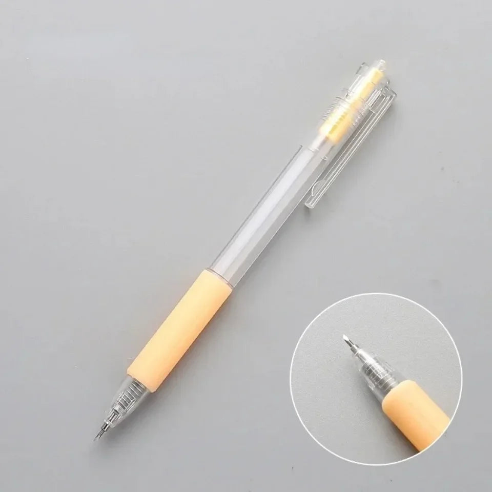 6/1pcs Wrapping Cutting Utility Pen Knife Retractable Press Hand Account Pen Knife Creative Art Paper Cutting Tool for Student