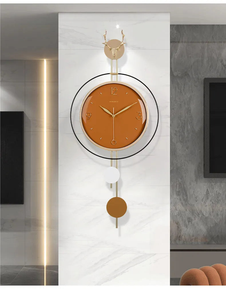 Corner Modern Wall Clocks Aesthetic Bedroom Luxury Kitchen Wall Clocks Nautical Nordic Horloges Murales Home Decor Items