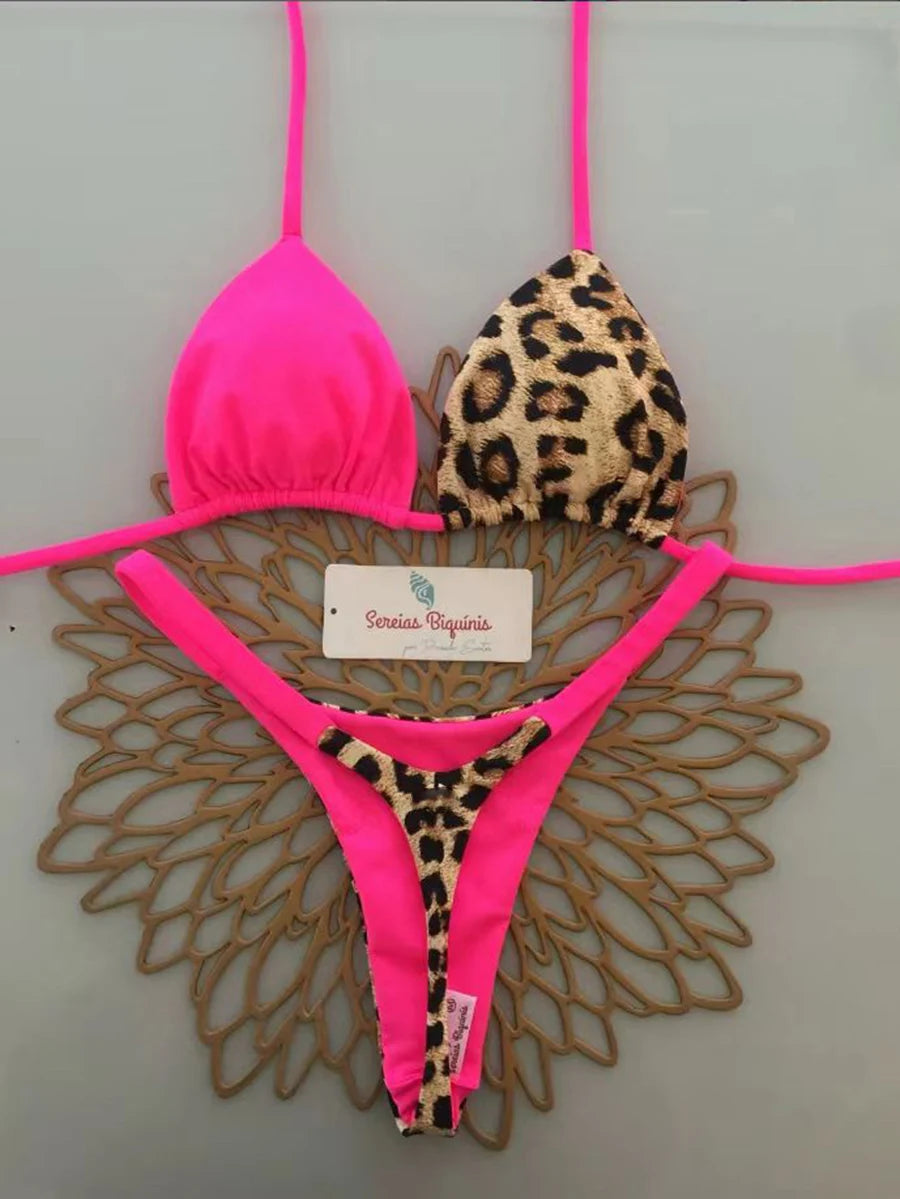 Micro Bikinis 2026 Women Swimsuit New Sexy Swimwear Halter Bikini Set Brazilian Biquini Female Thong Beachwear Party Wear