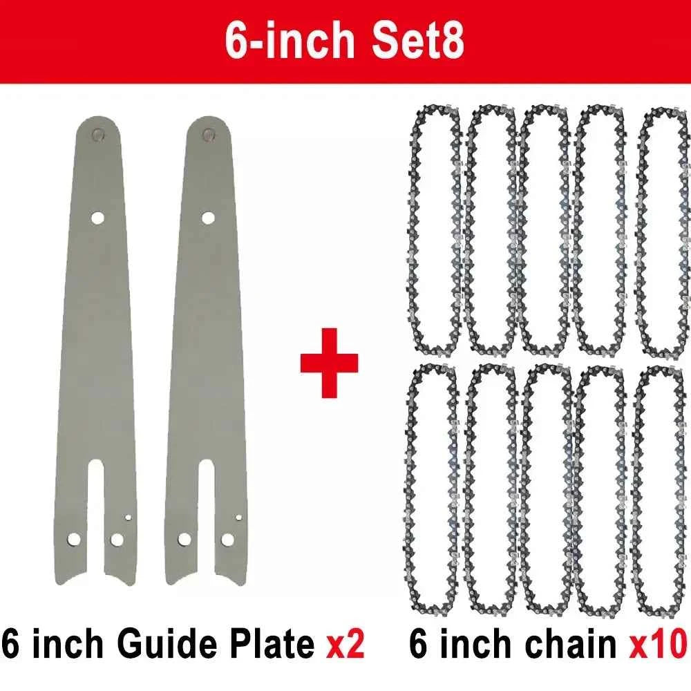 Chainsaw Chain 6 Inches Chain Rechargeable Saw Mini Electric Chainsaw Cordless Saw Carpentry Gardening Tools Electric Wood Saw
