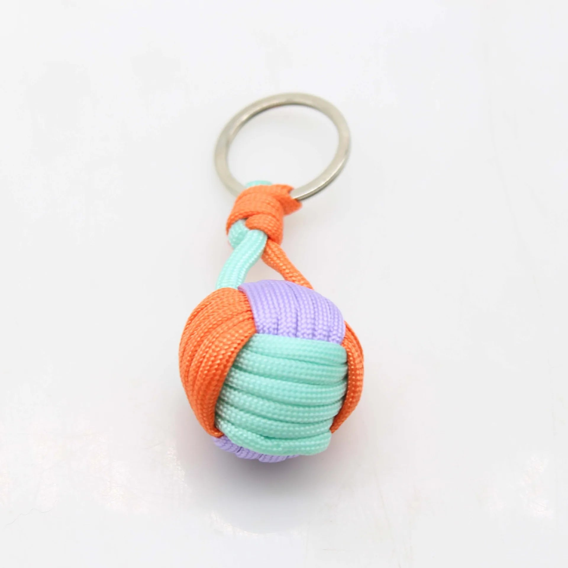 Militar Parachute Woven Rope Ball Portable Chaveiro Lanyard Key Ring Monkey Fist Key Chains, Outdoors Survival Tool Jewelry