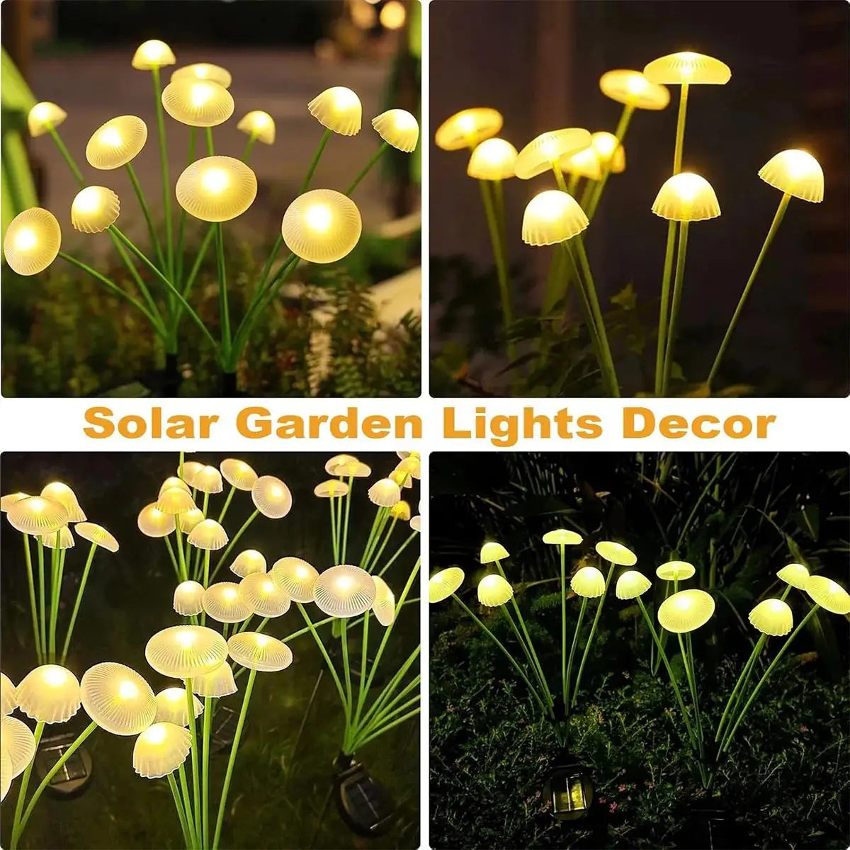 Solar Garden Lights Led Jellyfish Sway For Decoration Yard Outdoor Waterproof Ip65 Outdoor Waterproof Light Light Mushroom Shape