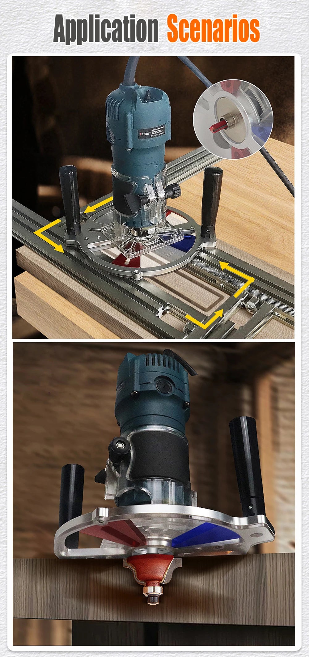 Woodworking Trimming Machine Milling Groove Engraving Trimming Balance Board flip Board Slotting Chamfering Woodworking Tools