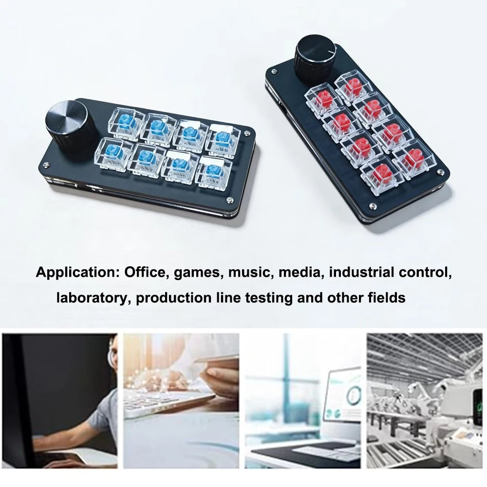 8-Key Mechanical Macro Keypad for Multi-Functional Editing