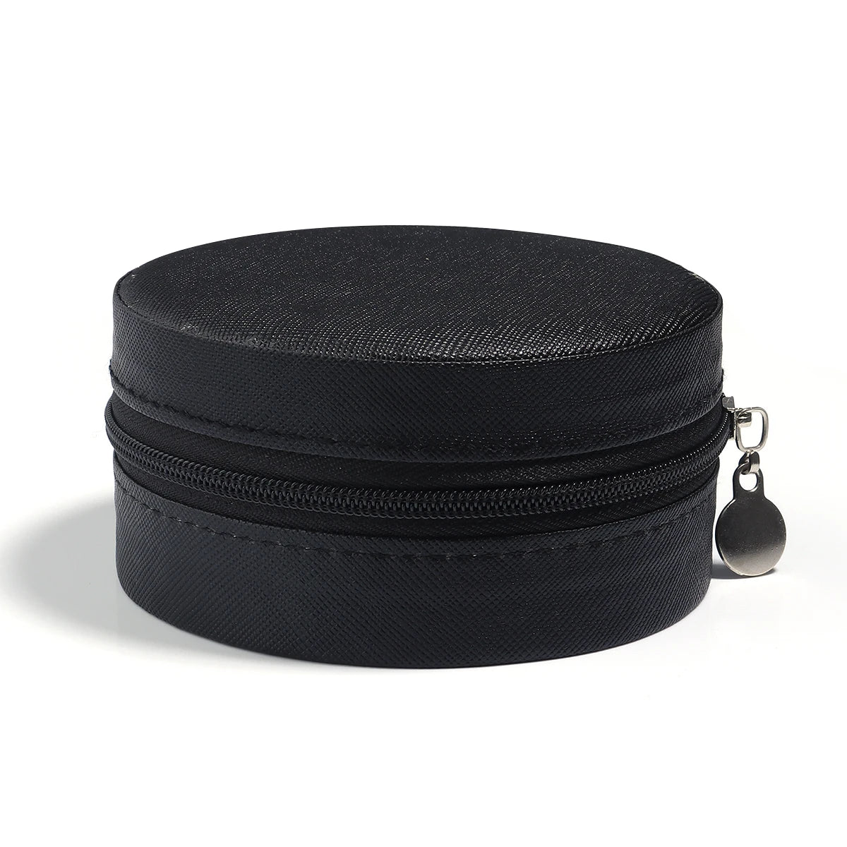 1 Pc PU Leather Jewelry Box Round Jewelry Organizer Case Multicolor Portable Necklace Earrings Rings Display Mini Storage Box