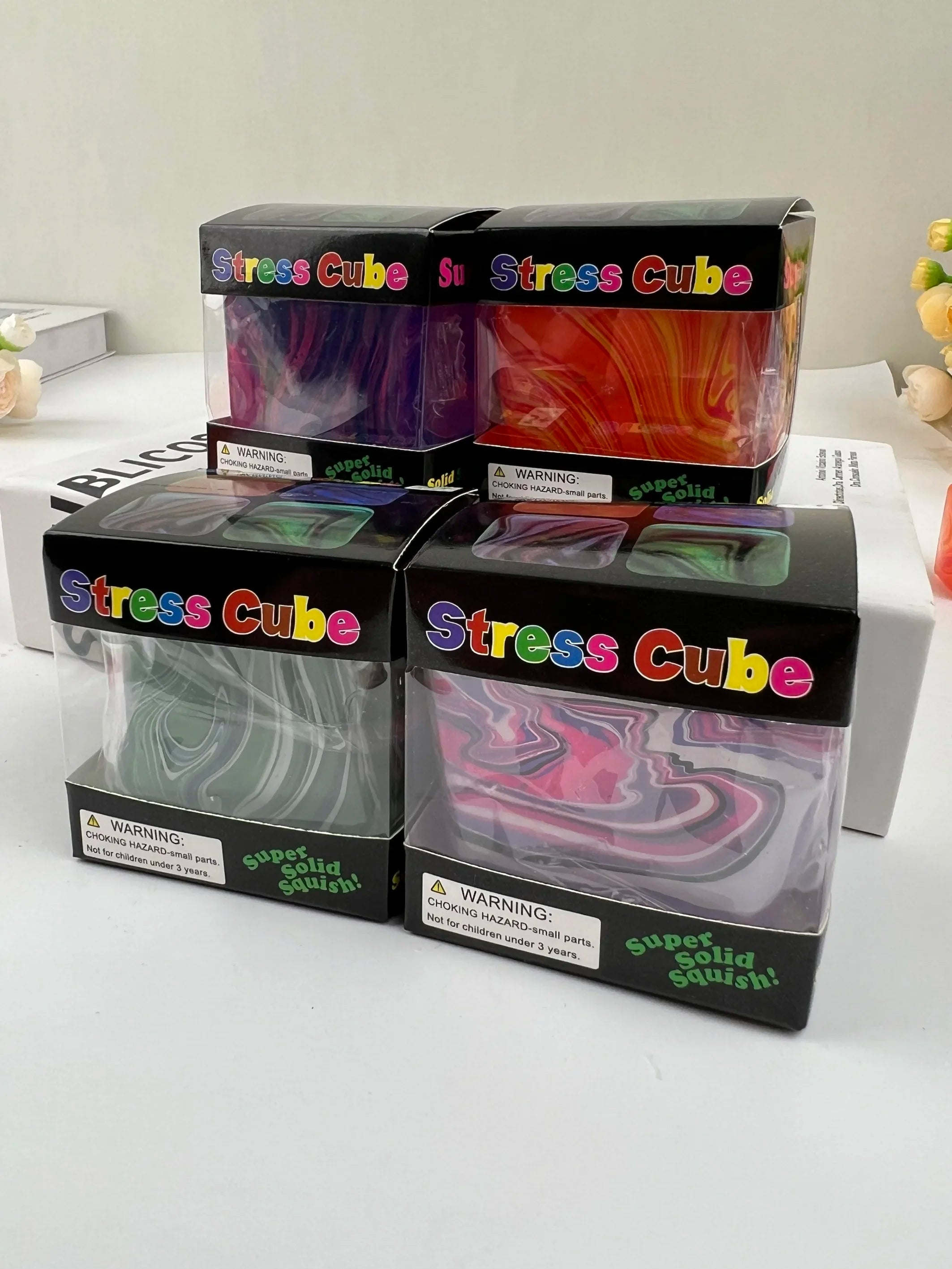 Soft and Glutinous Sensory Stress-relief Toy Cube Filled with Gel Stretchable Ball Soft Ice blind box Slow Rebound