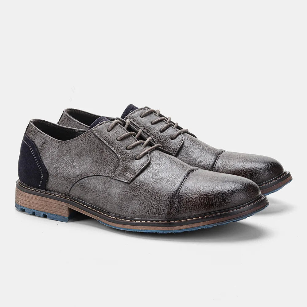 Men's Formal Shoes British Retro Brogue Shoes Mens Casual Business Leather Oxfords Men Office Dress Shoe Flats