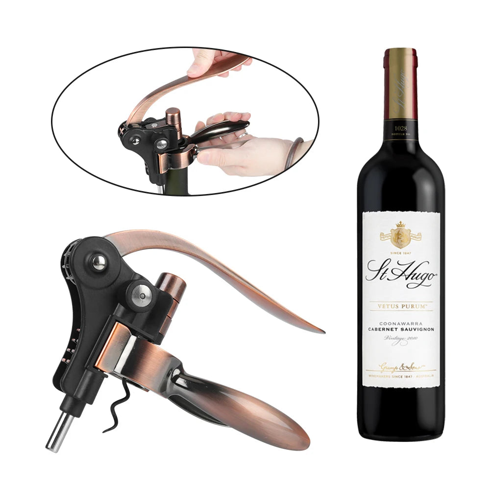 Bar Lever Corkscrew Zinc Alloy Barware Rabbit-Shaped Wine Opener Bottle Opener
