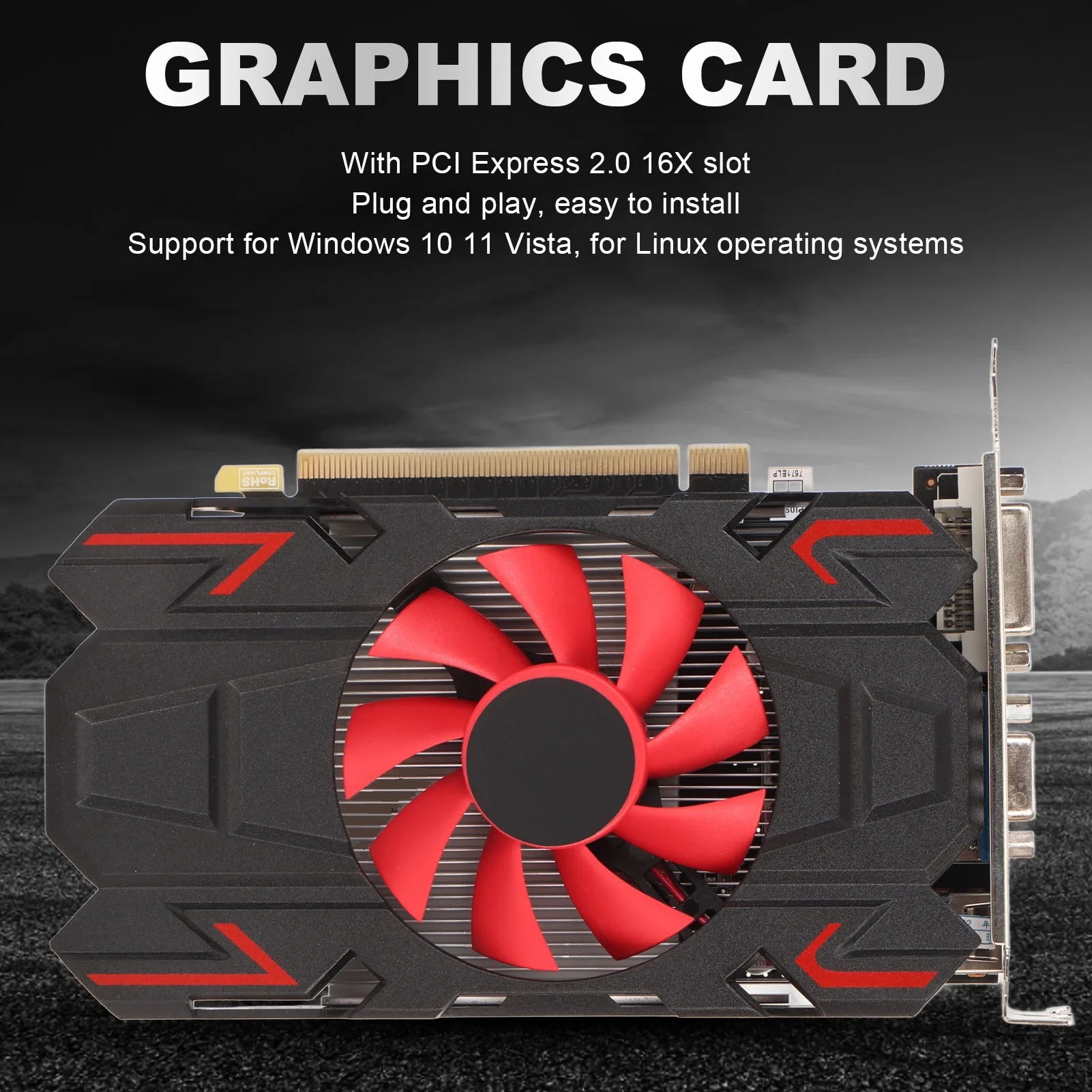 Gaming Graphics Card HD7670 4GB DDR5 128bit Support 2560x1600 Easy To Install Support DVI VGA Graphics Card for Multimedia