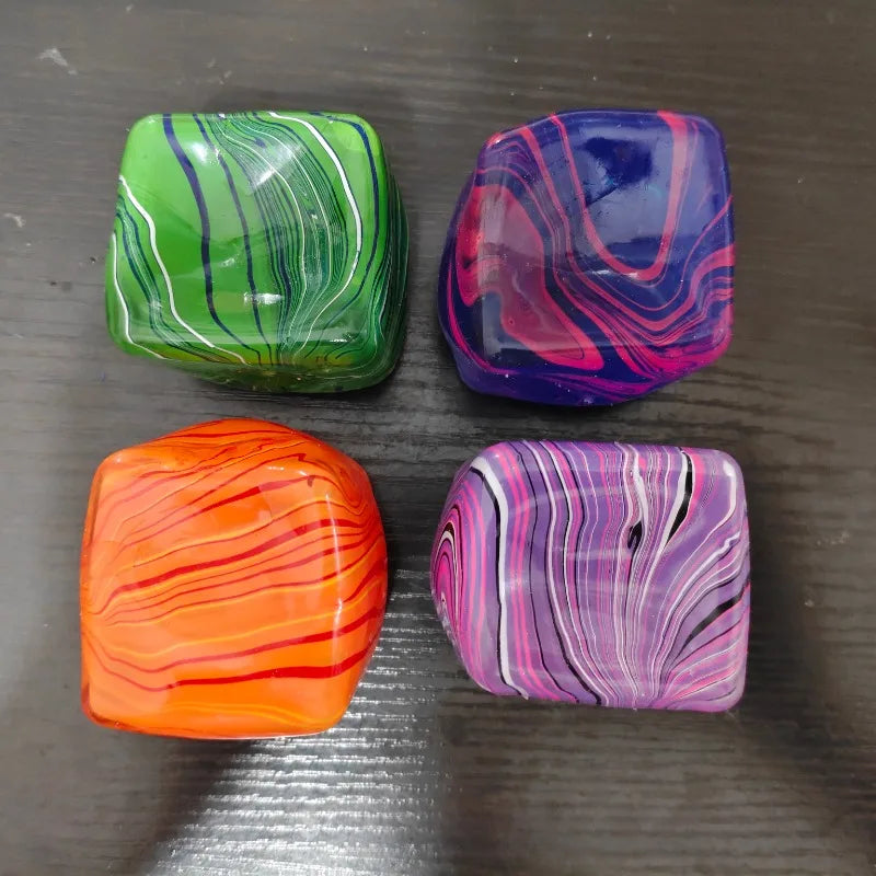 Soft and Glutinous Sensory Stress-relief Toy Cube Filled with Gel Stretchable Ball Soft Ice blind box Slow Rebound