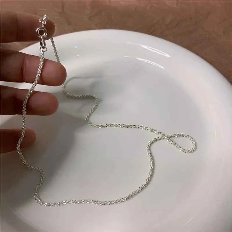 Popular Sparkling Necklace For Women Clavicle Chain Choker Fashion Jewelry Wedding Party Birthday Gift