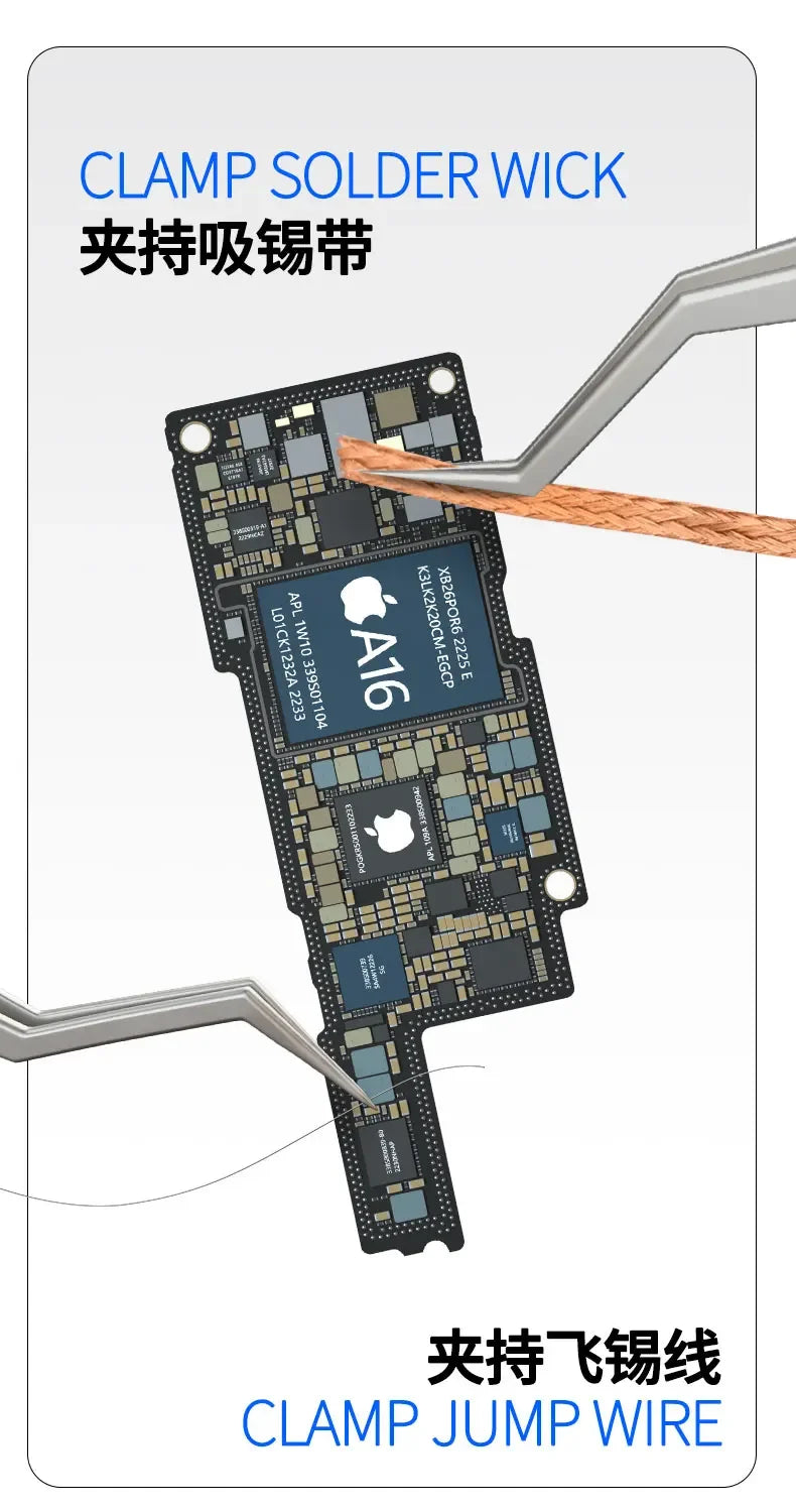 MECHANIC Aax-17 tin positioning tweezers for precise clamping of tin wire, non-slip and wear-resistant, made of steel