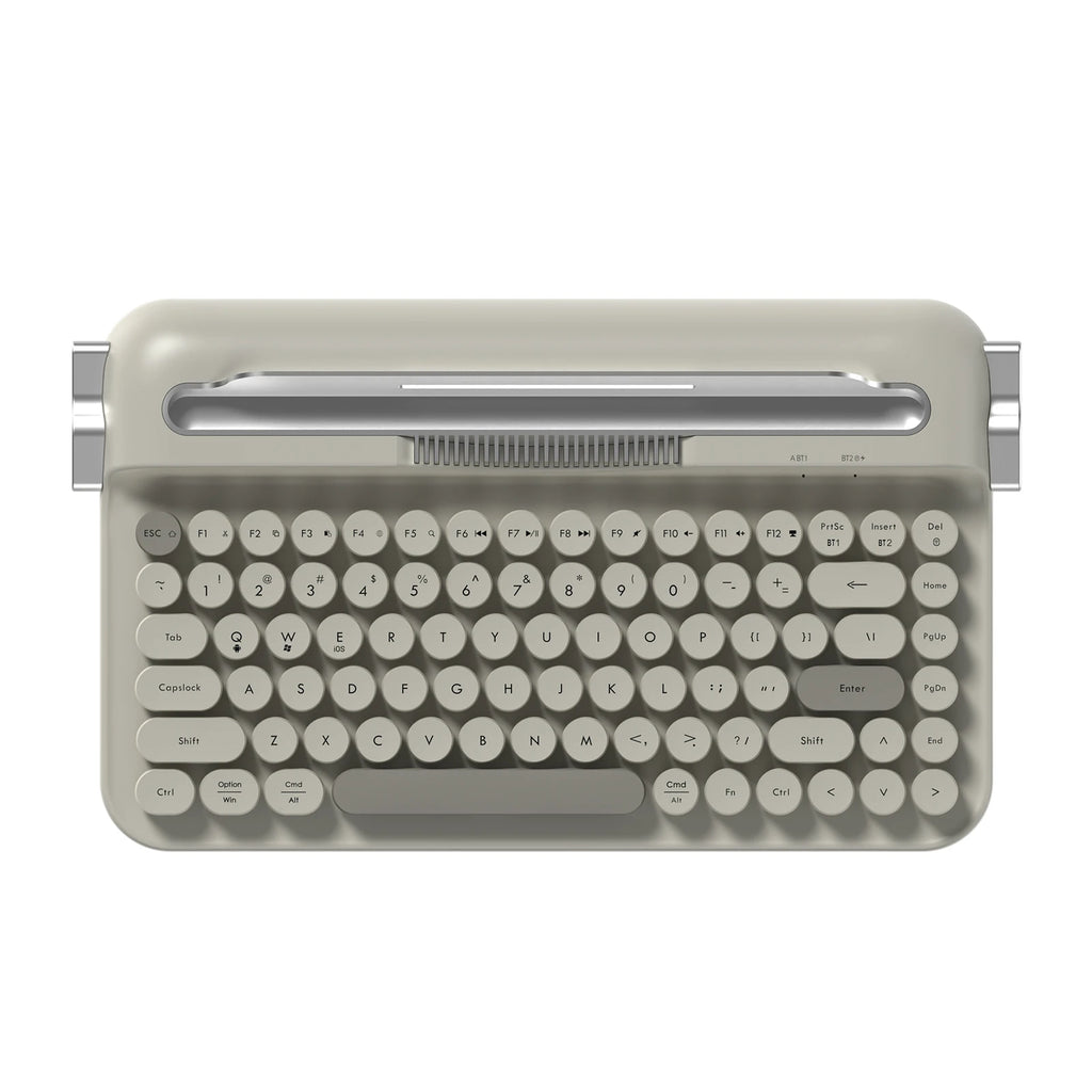 AJAZZ Multl-Device Keyboard Dual Mode 2.4G/Bluetooth5.0 With Card Slot Bracket Position Typewriter Office Membrane Keyboard AF84