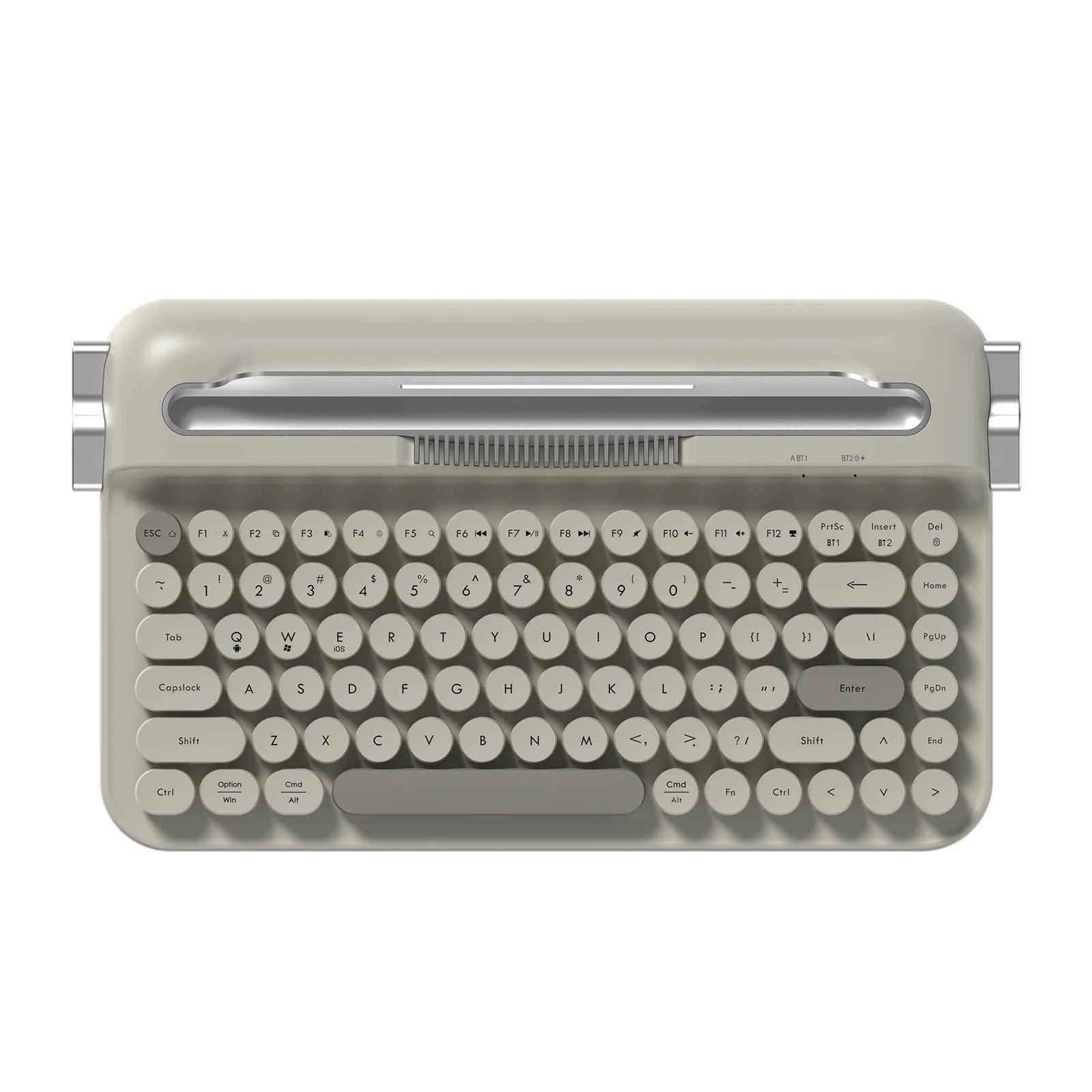 AJAZZ Multl-Device Keyboard Dual Mode 2.4G/Bluetooth5.0 With Card Slot Bracket Position Typewriter Office Membrane Keyboard AF84