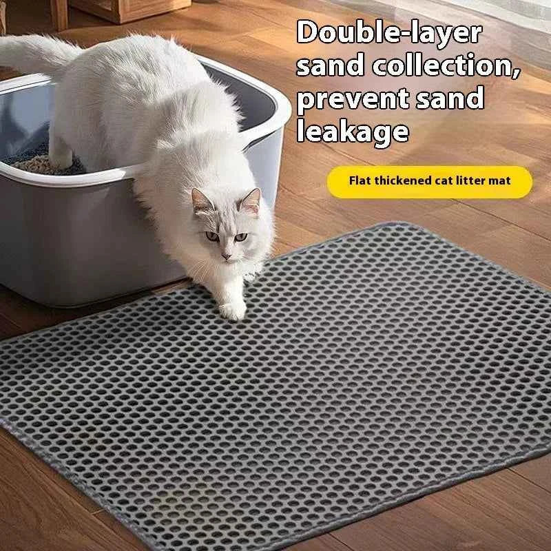 Waterproof Cat Litter Mat 2-Layer EVA Trapping Design