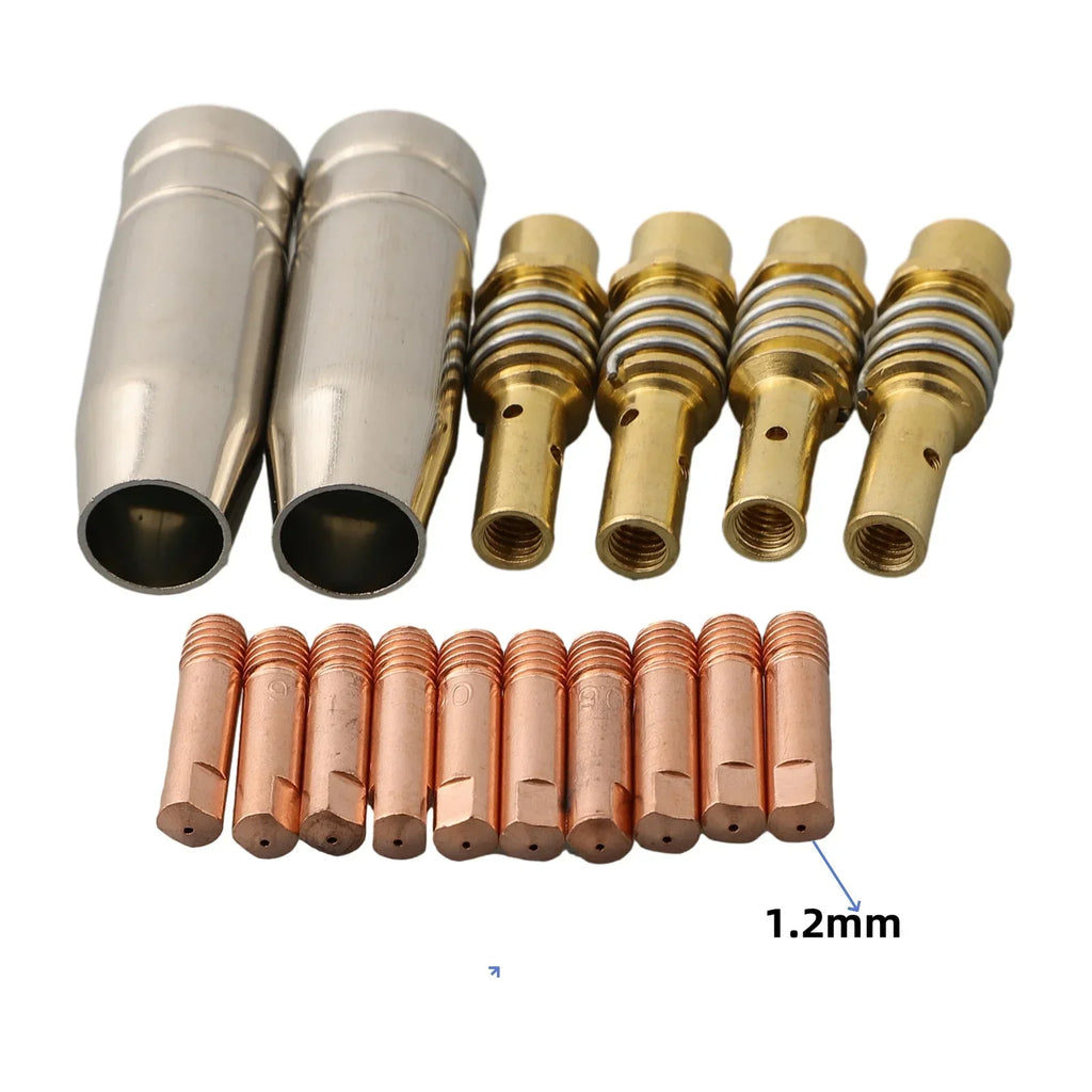 Mig Welding Machine Contact Tips Kit 0.6-1.2mm M6 Nozzle For MB-15AK Welding Torch Nozzles Welder Holder Gas Tools