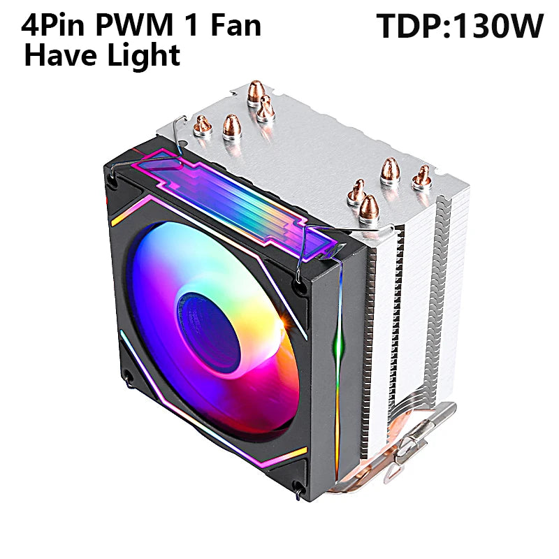 CPU Efficient Cooler Fan 90mm 4pin/PWM PC Tower Type Radiator 2/4/6 Heat Pipe Install LGA2011 X79 X99 115x 1200 1700 AMD AM3 AM4