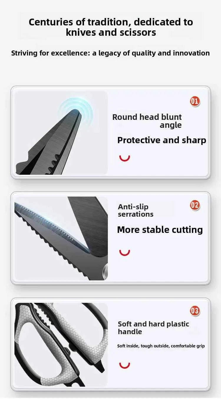 Kitchen Scissors All Purpose  kitchen gadgets utensils Stainless Steel Cooking Shears for Cutting Meat Food Fish Poultry