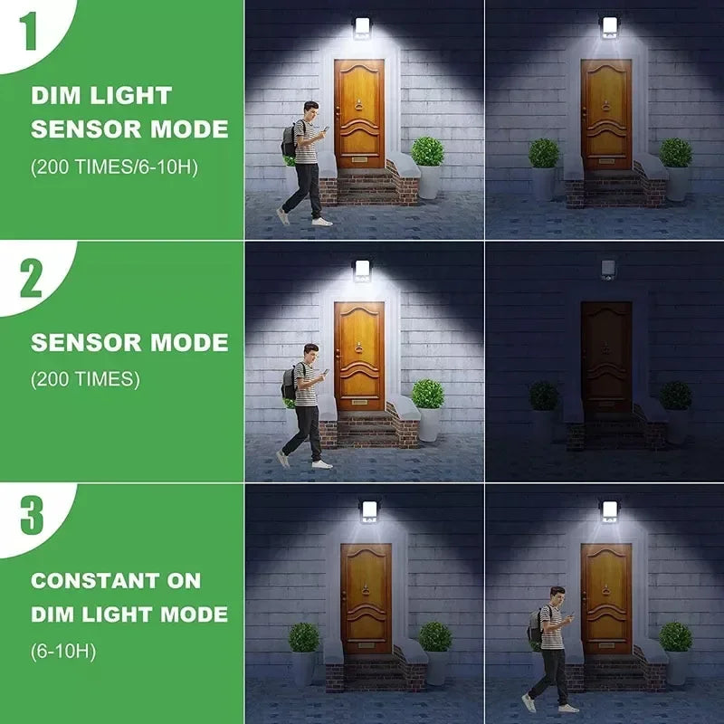 LED Solar Garden Lights Outdoor Solar Clip Light Motion Sensor Camping Lamp with 3 Mode Waterproof Fence Street Landscape