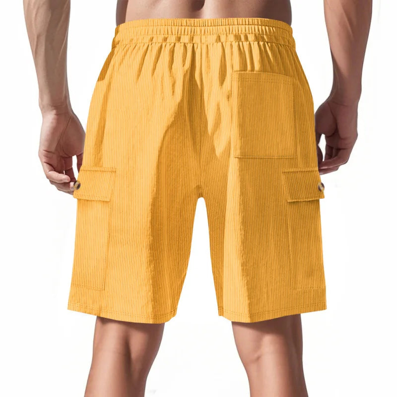 American Men's Heavy Loose Four Seasons Hip Hop Casual Sports Running Corduroy Tooling Shorts
