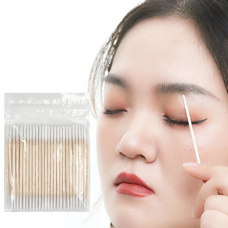 1pcs/3pcs/5pcs Pointed Cotton Swab Tattoo Eyebrow and Eyeliner Correction Cotton Swab for Makeup