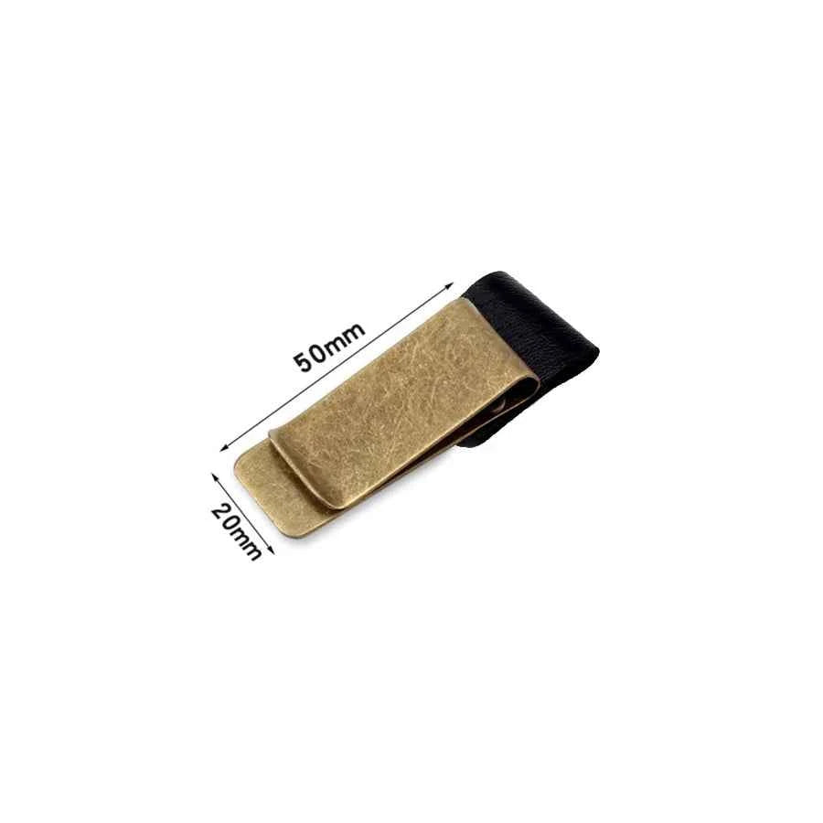 Handmade Leather Brass Stainless Steel Pen Holder Clip Journal Notebook Paper Folder Writing Office Supplies