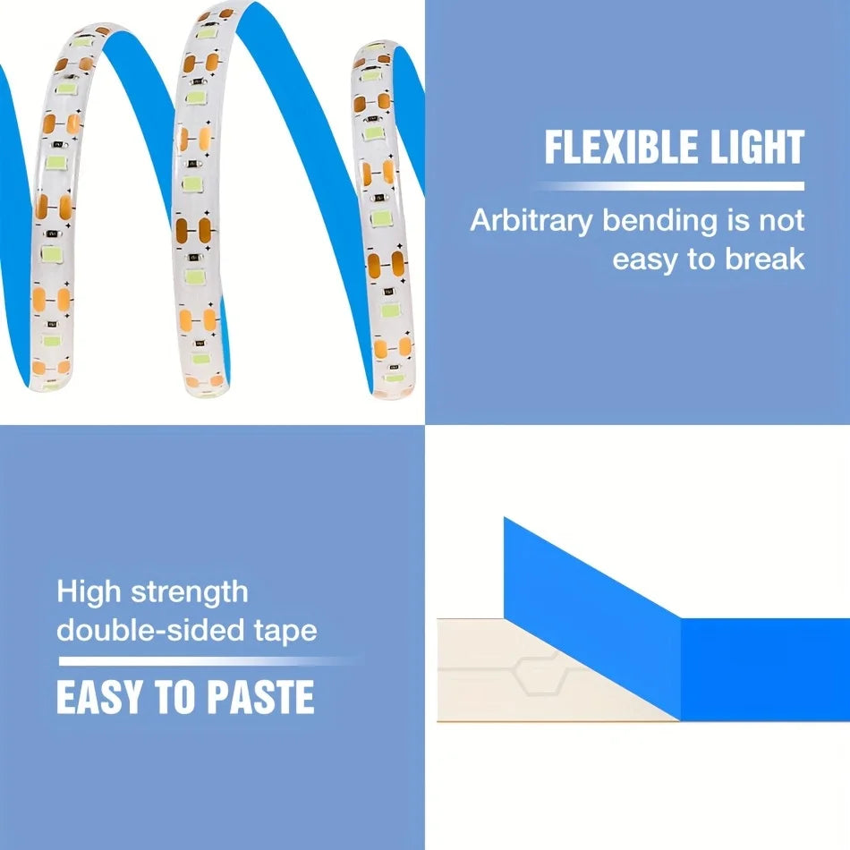 1M LED Night Lamp USB Motion Sensor Dimming LED Strip Lights Nightlights TV Backlight Kitchen Hand Sweep Waving Tape Diode