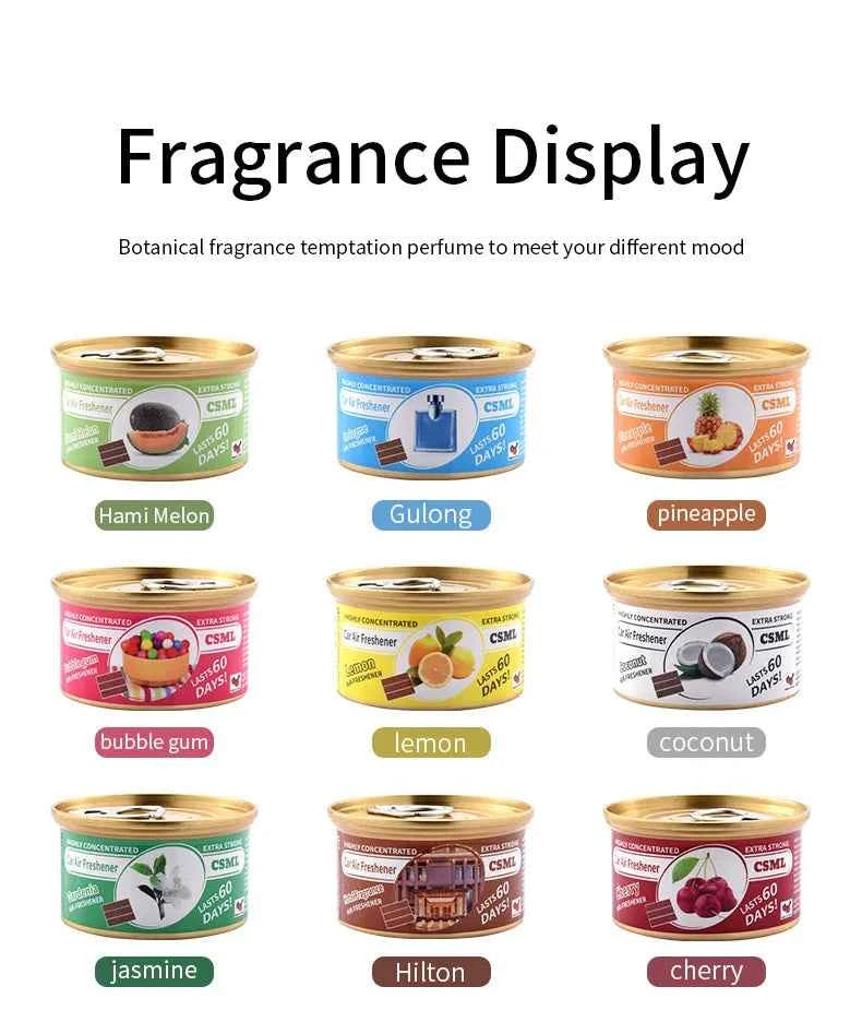 Best-selling Wooden Block Canned Car Aromatherapy, Car Fragrance Paste, Deodorizing Air Freshener, High-end Solid Perfume