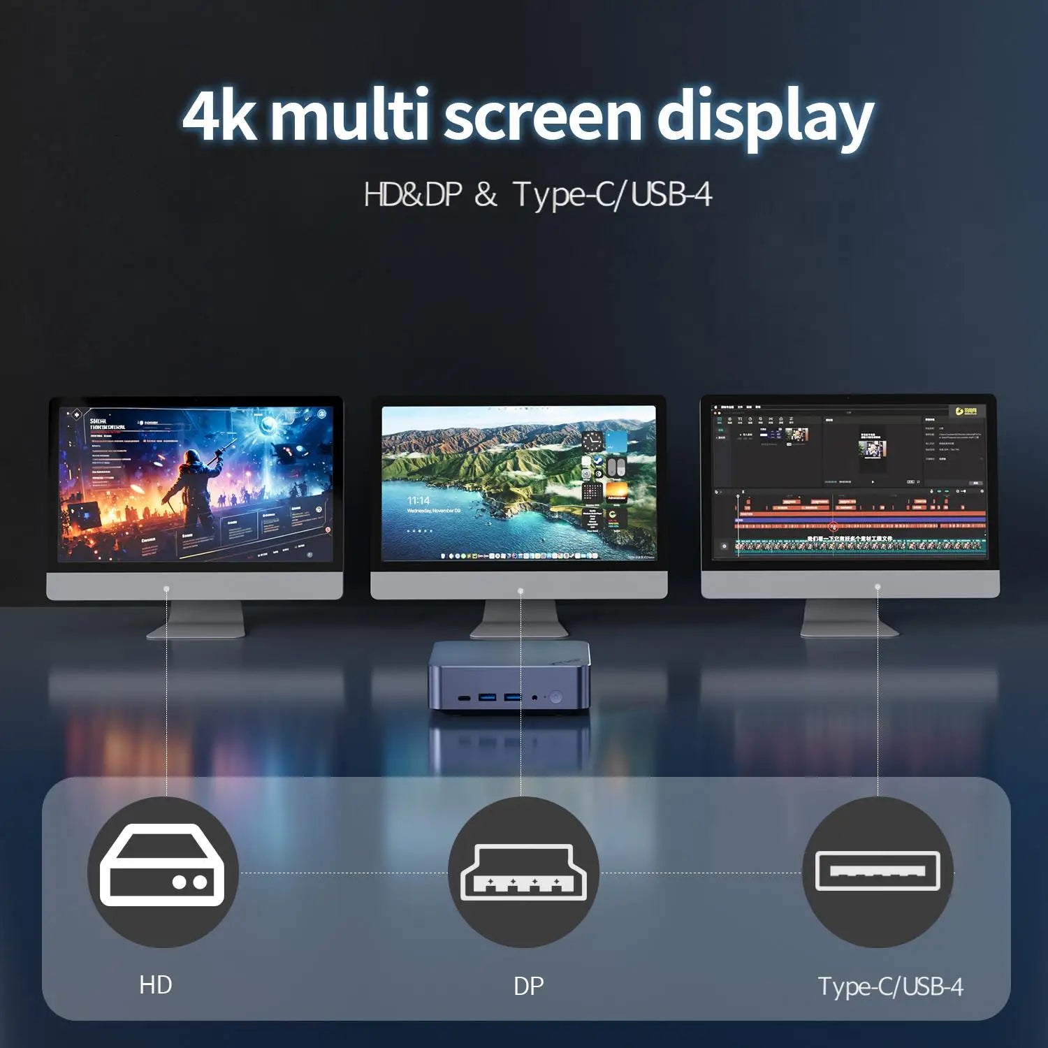 Mini PC Computer i5-1340P WIFI6 BT5.2 Mini Gaming PC 2.5G LAN USB4.0 32GB DDR5 4800MHz PCIe SSD Mini Desktop Computer/ OpenClaw